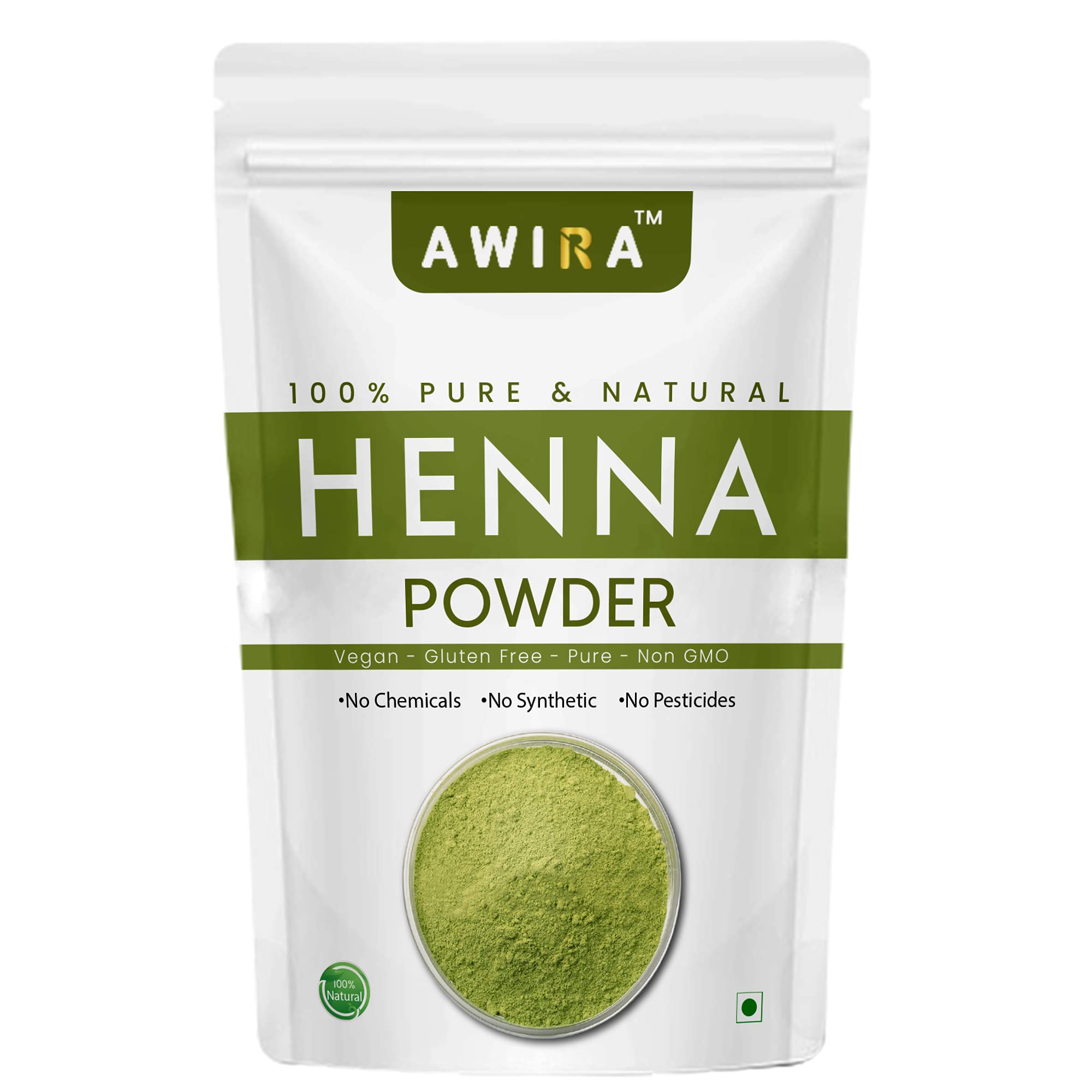 100% Natural Awira Heena Powder for Hair & Scalp Treatment - 100gm Pure Herbal Hair Dye & Conditioner | Promotes Hair Growth & Scalp Health | Perfect for Natural Hair Care & DIY Beauty Treatments