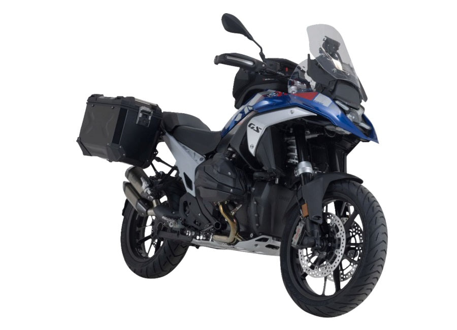 SW Motech R1300GS Trax ADV Aluminum Pannier Kit - Durable Motorcycle Luggage System for BMW R1300GS - Perfect for Adventure Touring & Off-Road Riding