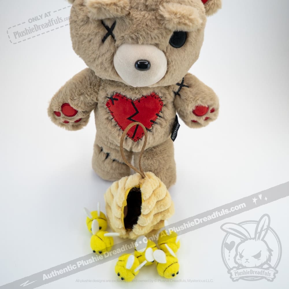 Plushie Dreadfuls Love Bear - Soft Stuffed Animal Toy for Kids, Cute Teddy Gift for Valentine's Day, Birthday & Christmas - Perfect for Cuddling, Decor & Emotional Support