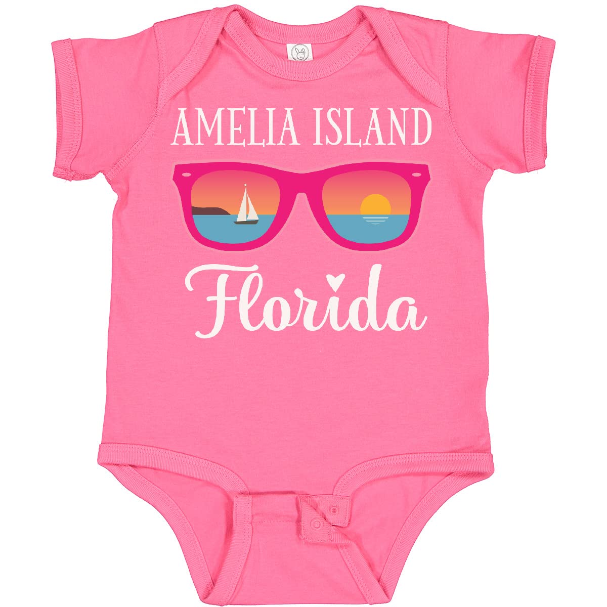 Inktastic Amelia Island Florida Vacation Baby Bodysuit - Cute Florida Travel Outfit for Infants & Toddlers - Perfect for Beach Trips, Family Photos & Vacation Souvenirs