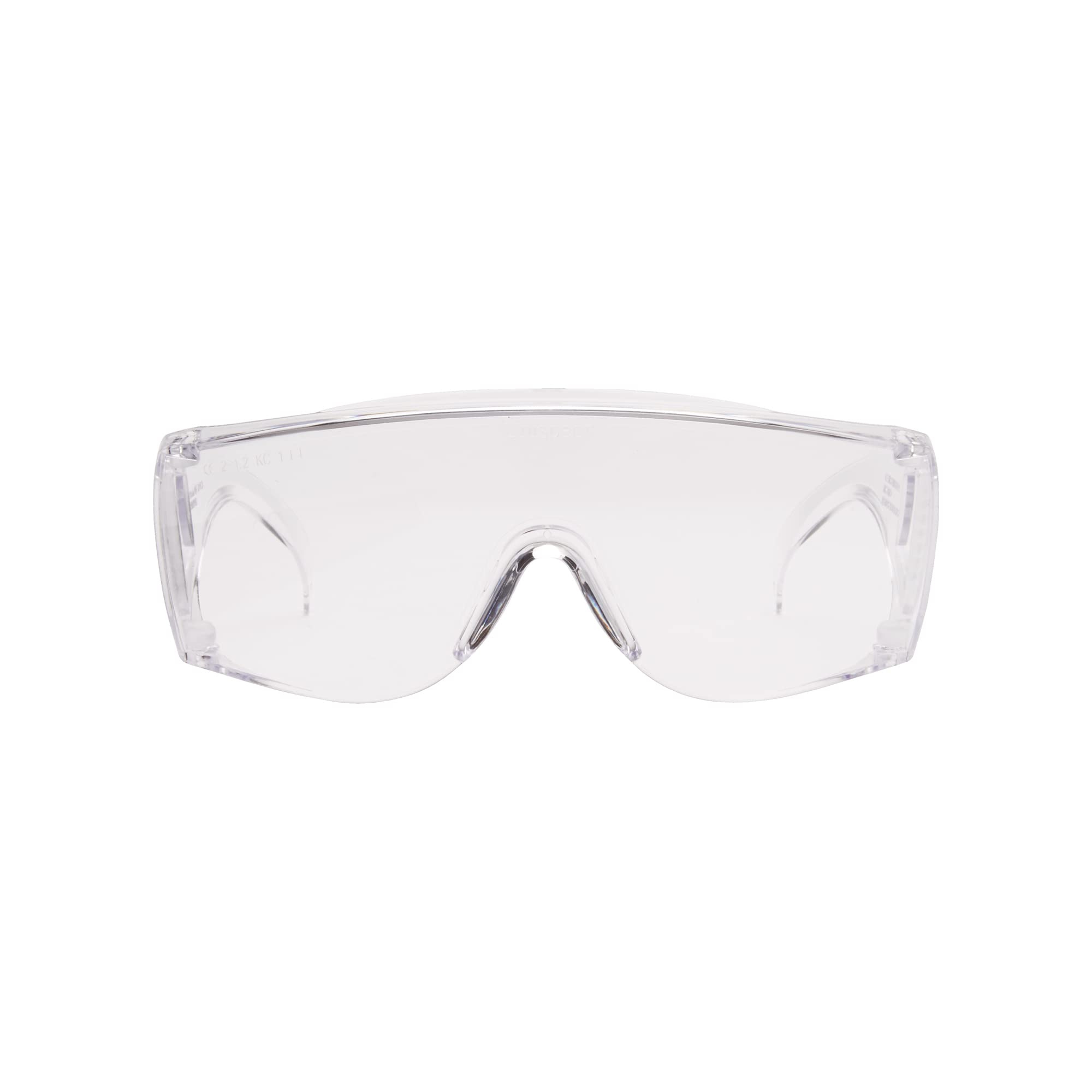 KleenGuard Unispec II Safety Glasses (16727) - Clear UV Protection Eyewear, Hardcoated Lenses, Metal-Free Temples, 50 Pairs/Case - Ideal for Construction, Lab Work & Industrial Safety