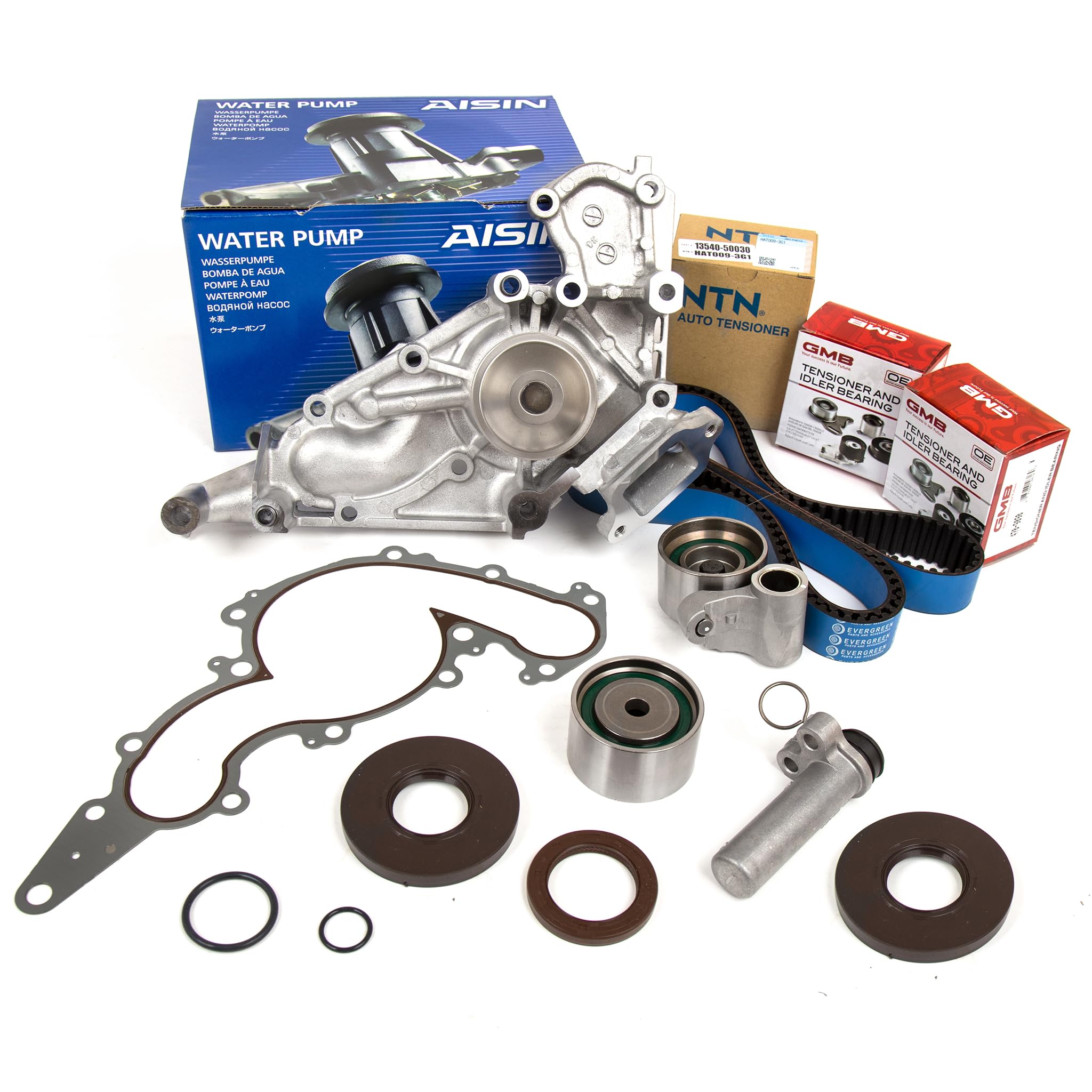 AISIN Timing Belt Kit with Tensioner & Water Pump for 98-07 Toyota Lexus 1UZFE 2UZFE - Engine Maintenance & Performance Upgrade
