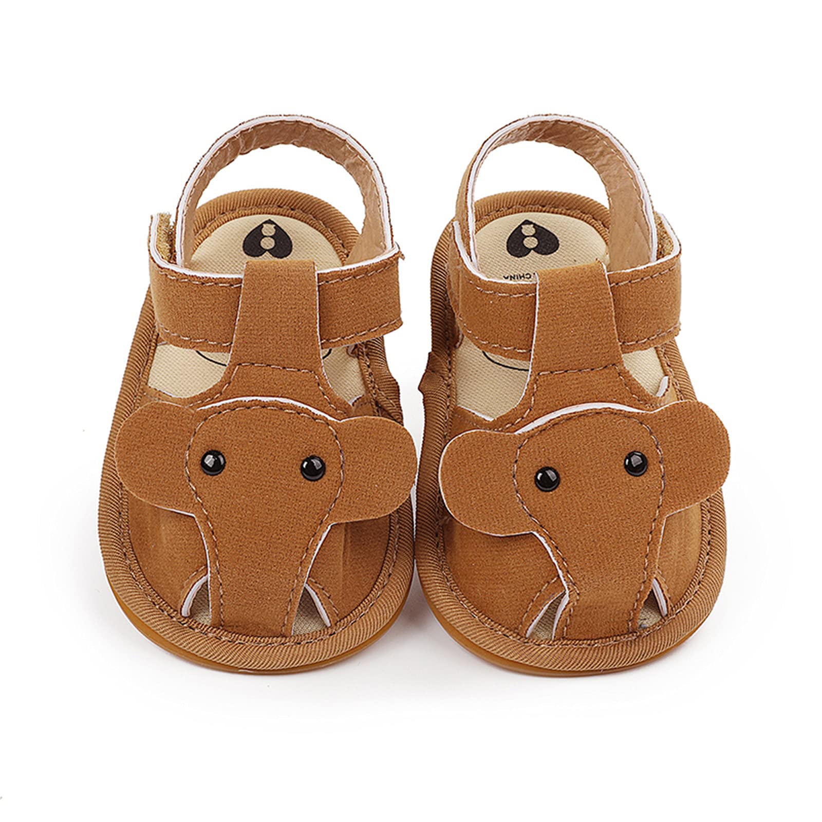 Toddler Girls Sandals - Cute Elephant Design Beach Shoes for Baby Girls | Summer Prewalker Sandals for Outdoor Play & Walking