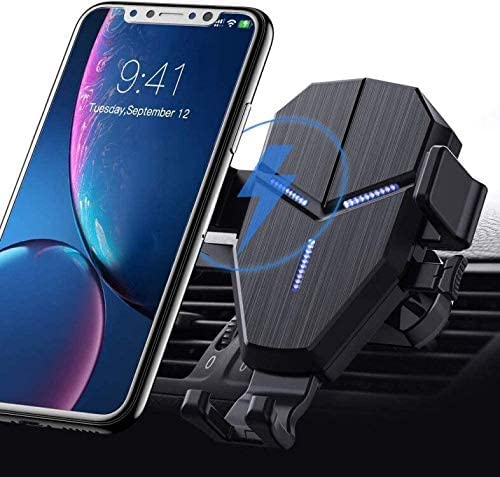 15W Fast Wireless Car Charger with 360° Rotation Phone Mount - Compatible with iPhone, Samsung S10/S10e/Note10 Plus & Qi Devices - Perfect for Road Trips & Commuting