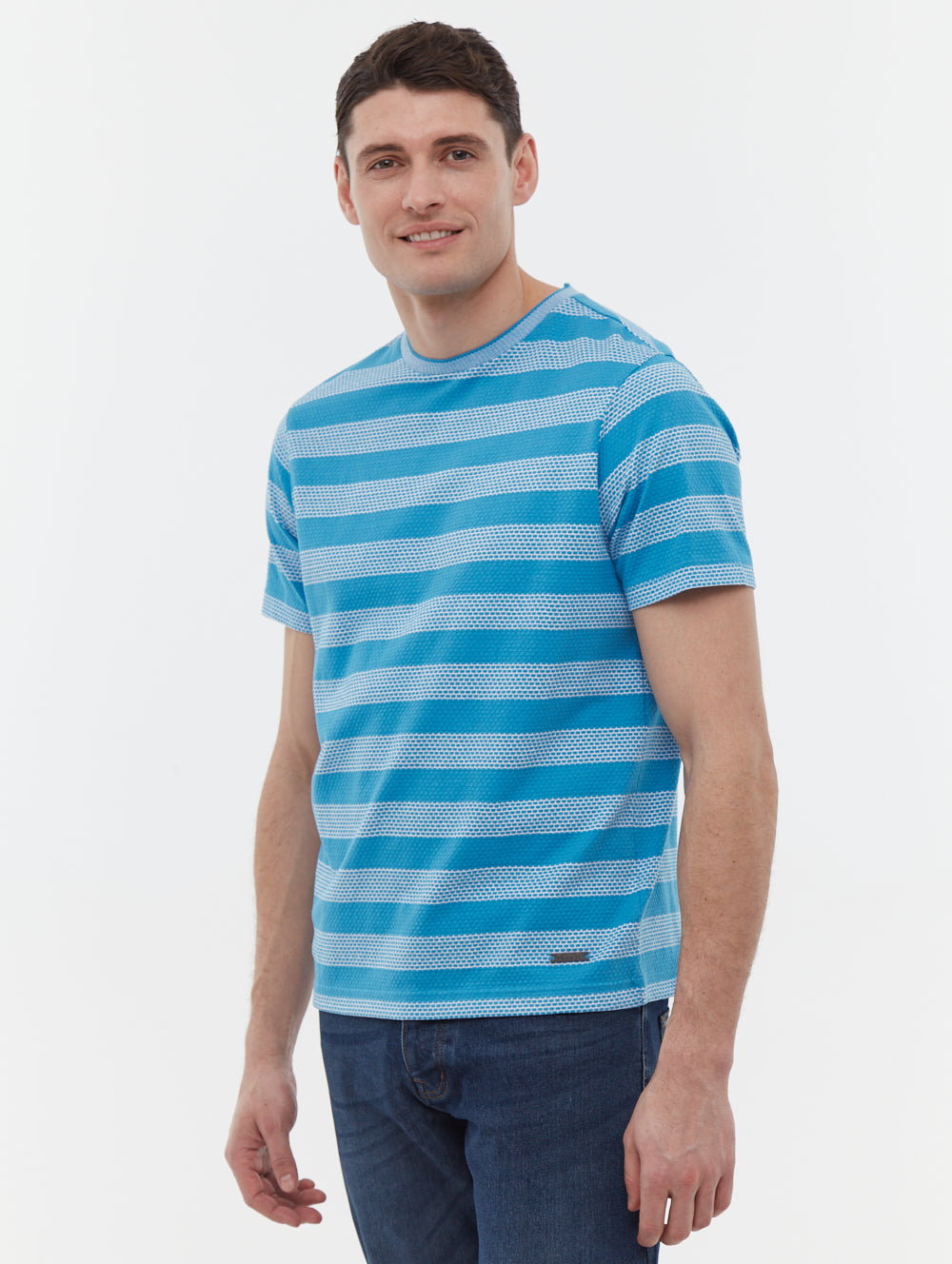 Pendari Block Stripe T-Shirt for Men - Casual Short Sleeve Cotton Tee - Perfect for Everyday Wear, Street Style & Summer Outfits