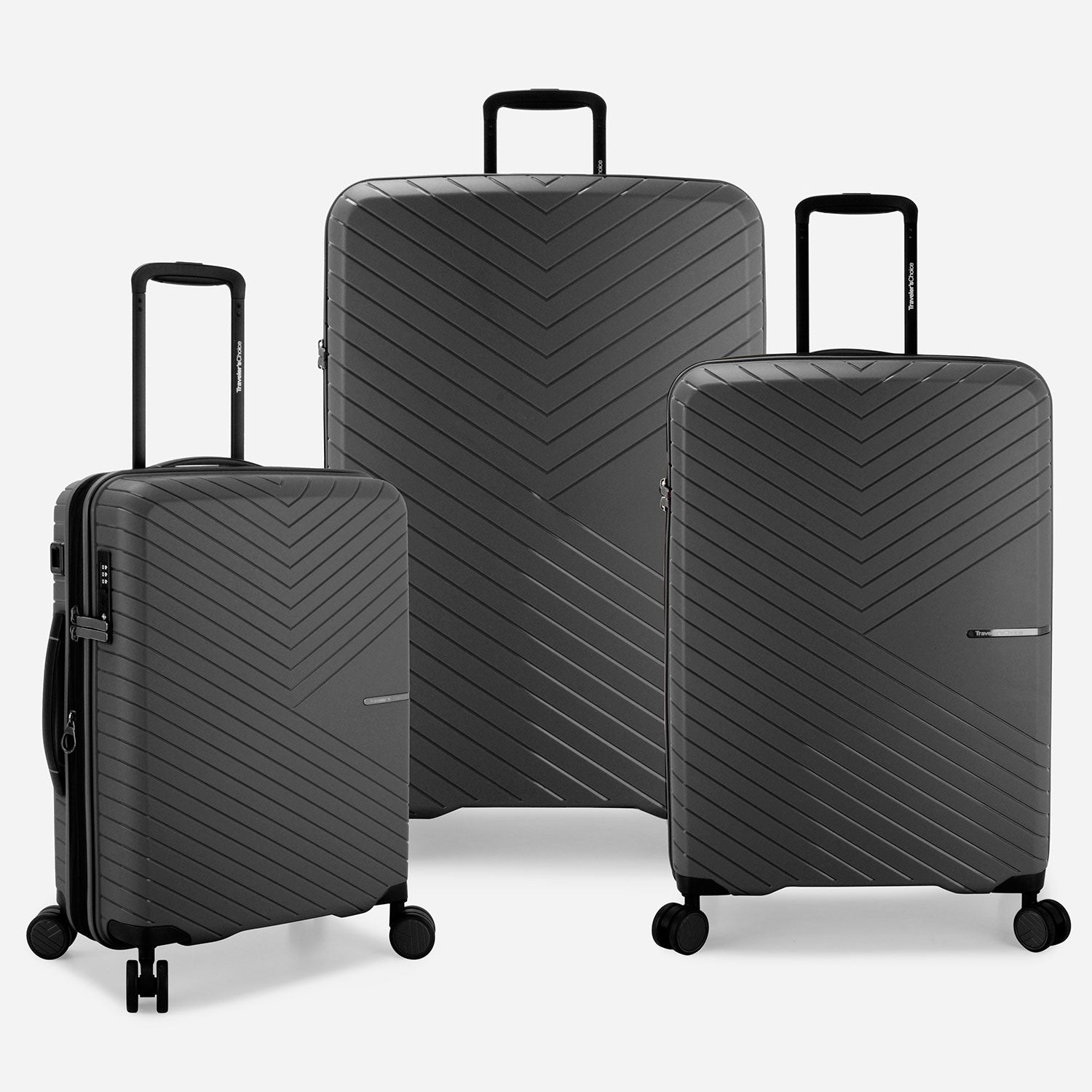 Vale 3-Piece Luggage Set with Spinner Wheels - Lightweight Expandable Suitcase for Travel, Carry-On & Checked Bag - Perfect for Business Trips, Vacations & Family Holidays