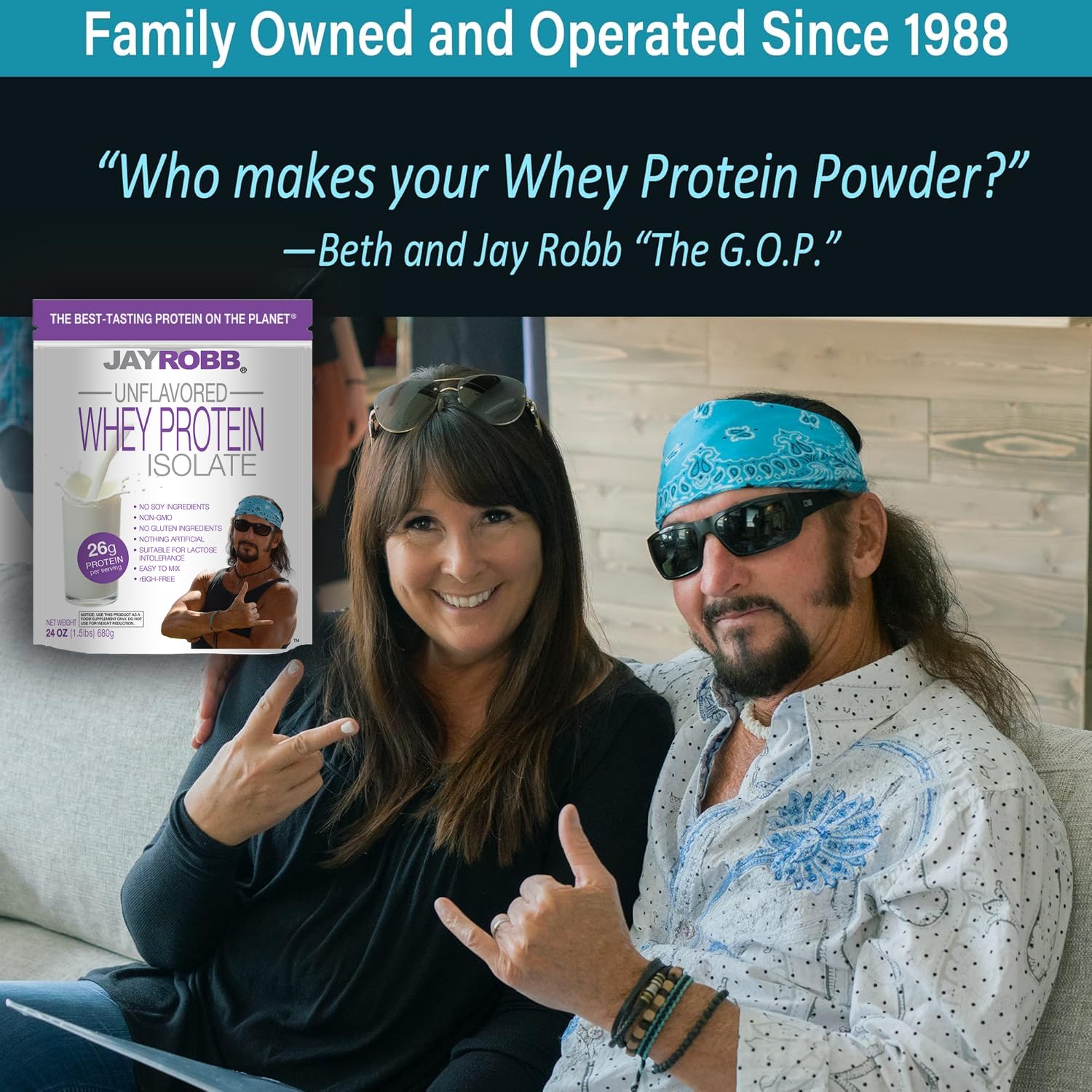 Jay Robb Whey Protein Isolate Powder - Low Carb, Keto Friendly, Vegetarian, Gluten Free, Lactose Free, No Sugar Added, Non-GMO (80 oz, Unflavored) | Perfect for Smoothies, Baking & Post-Workout Recovery