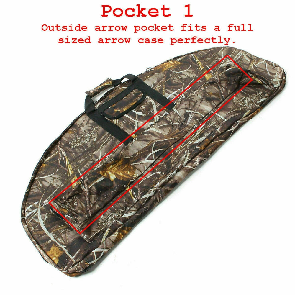 115cm Portable Compound Bow Case with Arrow Holder - Durable Archery Carry Bag for Hunting, Target Practice & Outdoor Sports