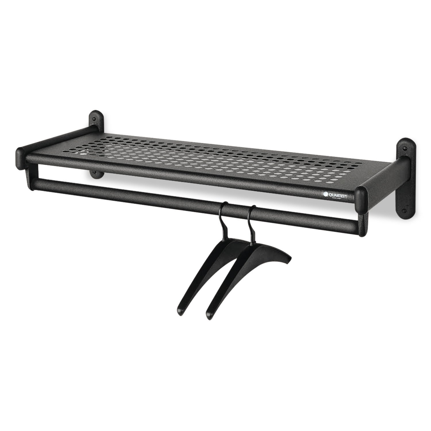Quartet 20404 Heavy Duty Metal Wall Shelf - 48 Inch Wide, 14.5 Inch Deep, 6 Inch High - Powder Coated Textured Steel for Home Office, Garage & Kitchen Organization - Black