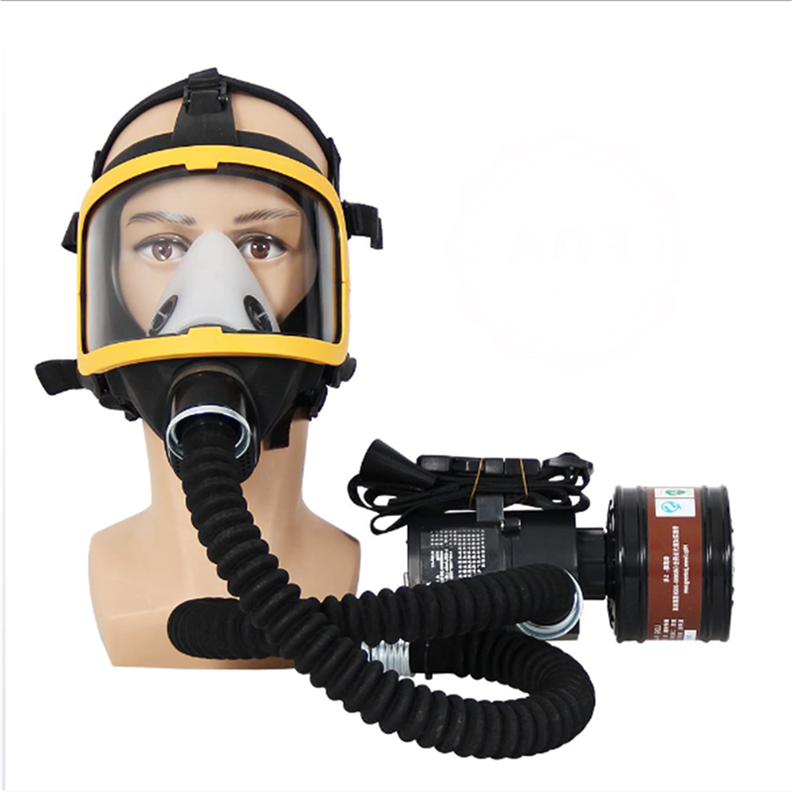 MAXSMLZT Full Face Gas Mask Respirator with Electric Constant Flow System - OSHA Approved for Workplace Safety, Chemical Protection & Emergency Preparedness (Ideal for Industrial Workers, Painters & First Responders)