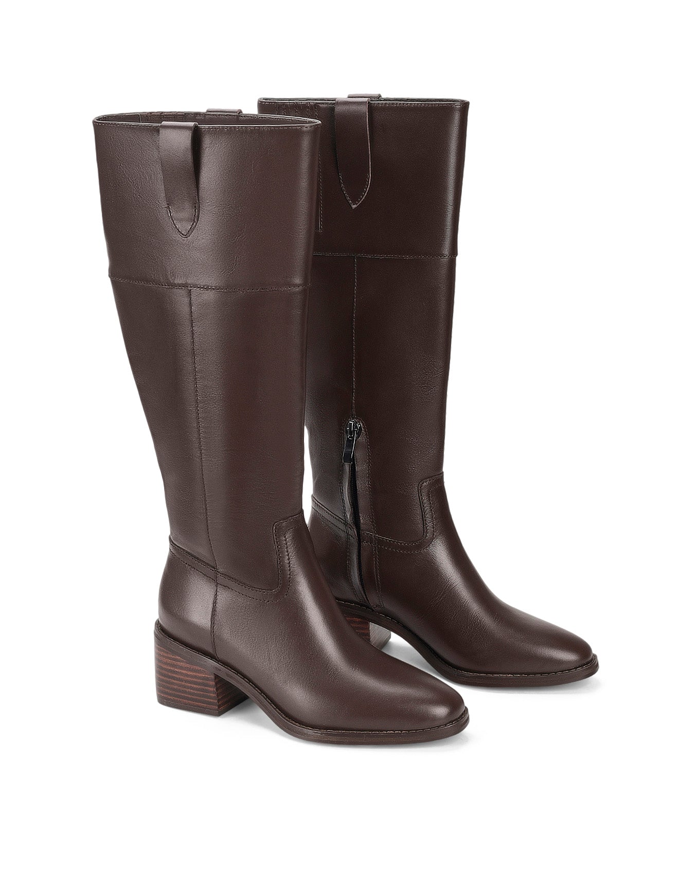 Zoey Women's Chocolate Brown Leather Riding Boots - Comfortable & Stylish Equestrian Boots for Horseback Riding & Fashion Outfits