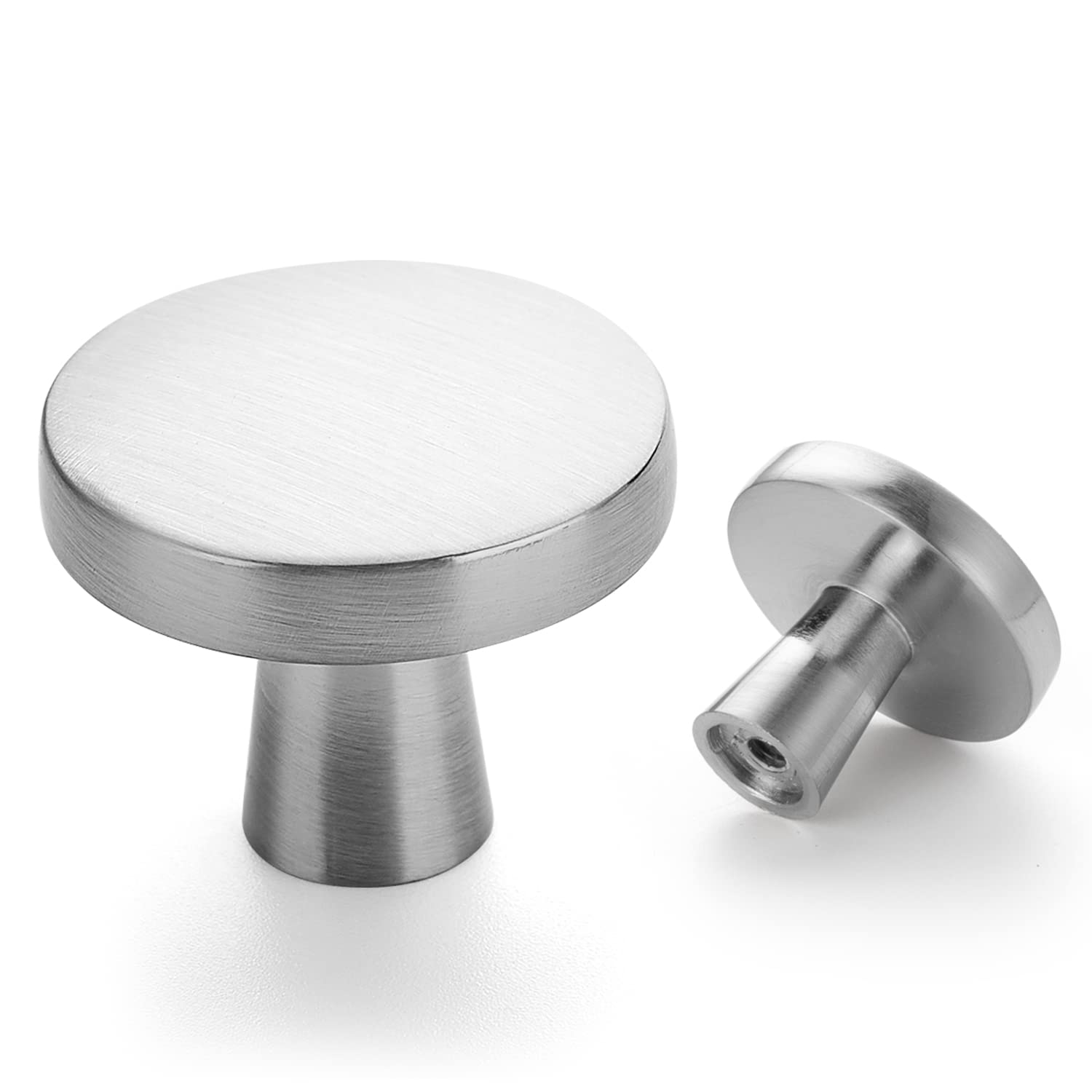 Brushed Nickel Cabinet Knobs 15 Pack - 1-1/4