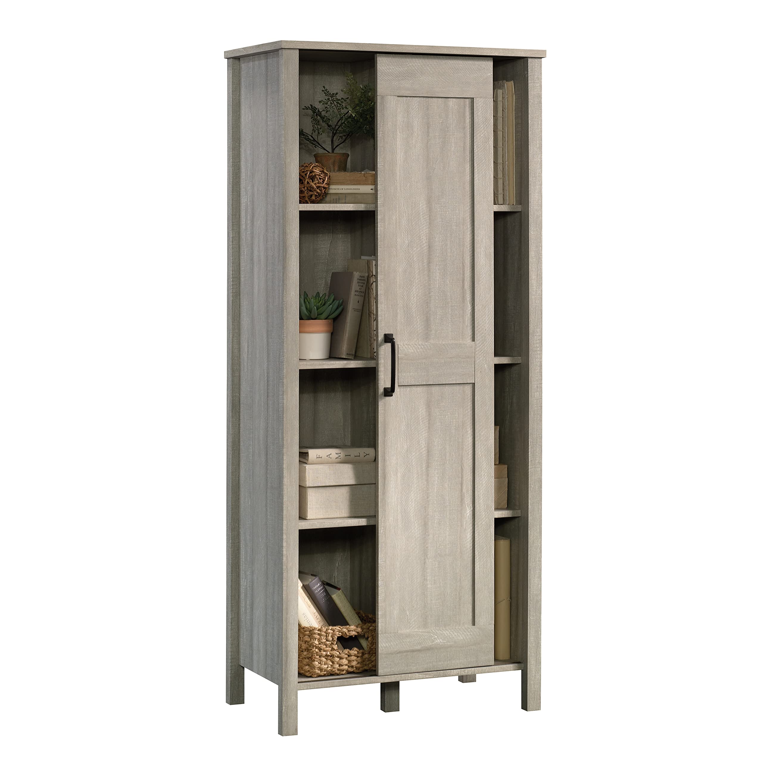 Sauder Spring Maple Sliding Door Storage Cabinet - Pantry Organizer for Kitchen, Bathroom, or Office - 36 Inch Wide Freestanding Storage Unit with Adjustable Shelves