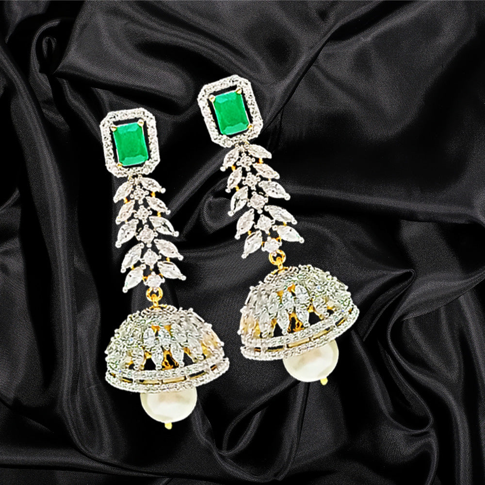 American Diamond Designer Earrings for Women - Elegant Cubic Zirconia Studs & Dangle Earrings | Perfect for Weddings, Parties & Special Occasions