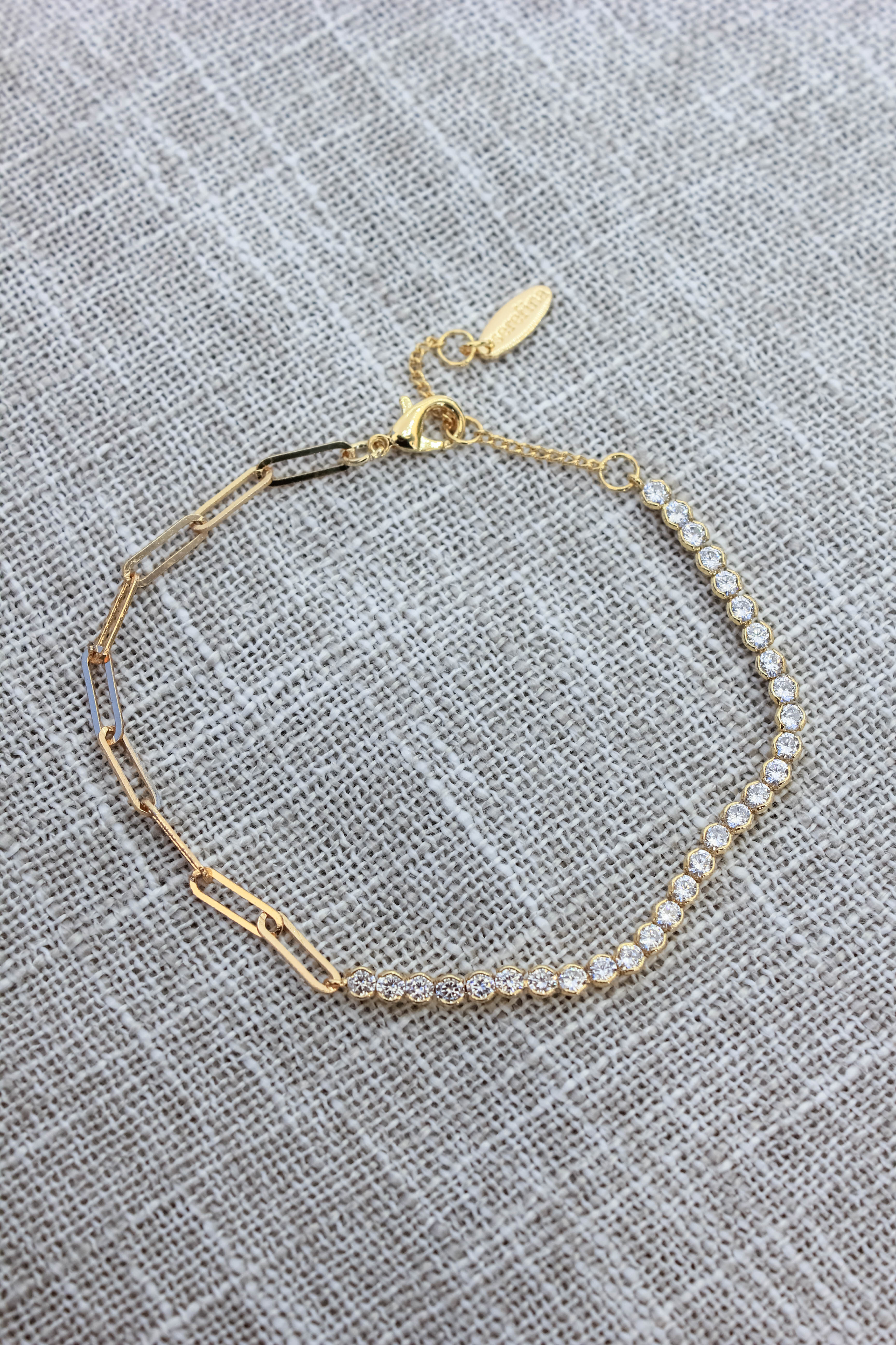 Elegant Half Chain Tennis Bracelet for Women - Dainty Gold & Silver Bracelet for Everyday Wear - Perfect for Parties, Weddings & Special Occasions