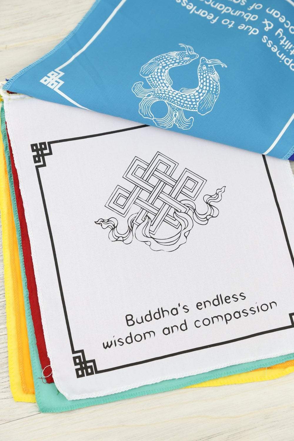 8 Auspicious Symbols Prayer Flags - Buddhist Prayer Flags for Home, Garden & Meditation - Bring Peace, Harmony & Good Luck - Perfect for Yoga Studios, Temples & Outdoor Decor