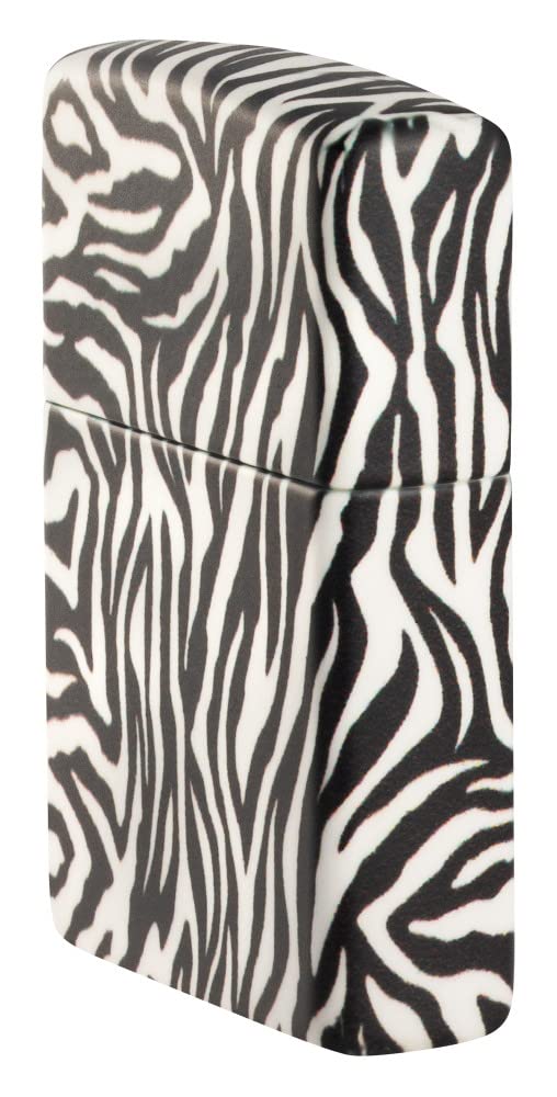 Zippo 540 Color Zebra Print Windproof Pocket Lighter - Perfect for Camping, Hiking, Outdoor Adventures & Everyday Carry (EDC)