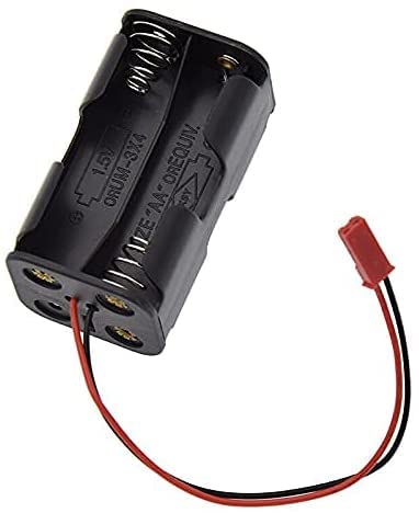 YUNIQUE USA 1 Piece AA Battery Holder with JST Plug Cable - 4 Battery Compartment for Stylus Pens, Digital Devices & DIY Electronics Projects