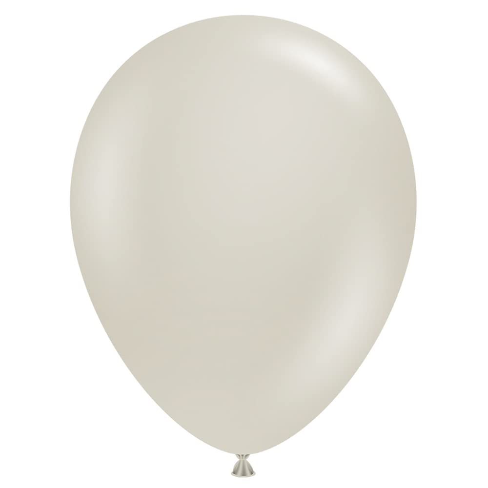 Tuftex Stone Gray Latex Party Balloons 5 Inch - Perfect for Birthday Decorations, Baby Showers & Wedding Celebrations
