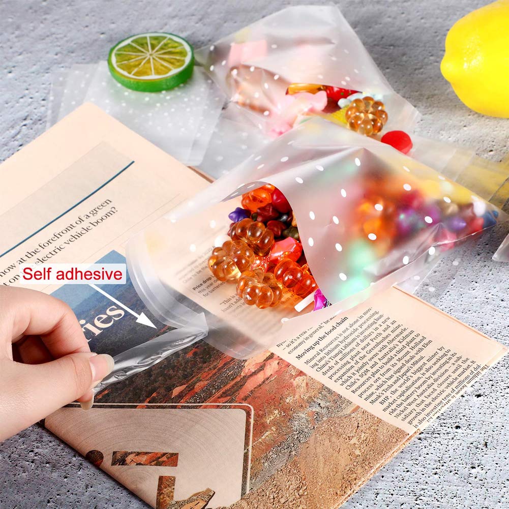 500 Pcs Self Adhesive Treat Bags Set, 3.9