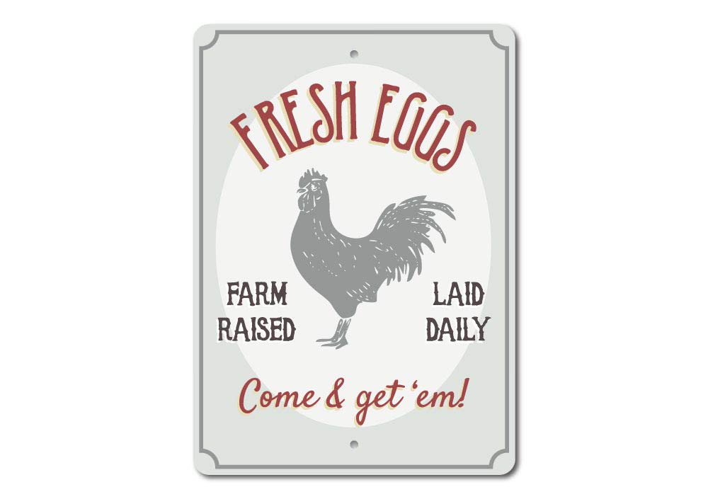 Fresh Eggs & Farm Kitchen Decor Sign - 12