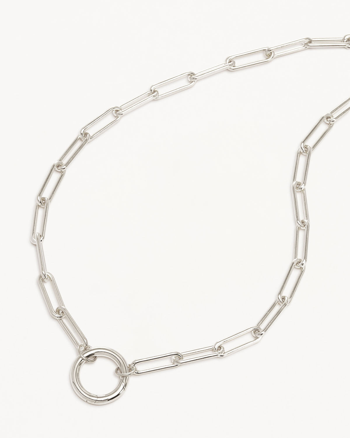 18 Sterling Silver With Love Annex Link Necklace - Elegant Gift for Her, Perfect for Anniversaries & Valentine's Day