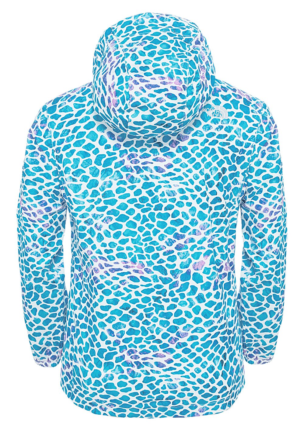 The North Face Kids Girls' Resolve Jacket - Waterproof Windproof Lightweight Outdoor Jacket for Hiking & School, Bluebird Pebble Print, Size XS (6 Little Kids) - Perfect for Playdates, Camping & Winter Adventures