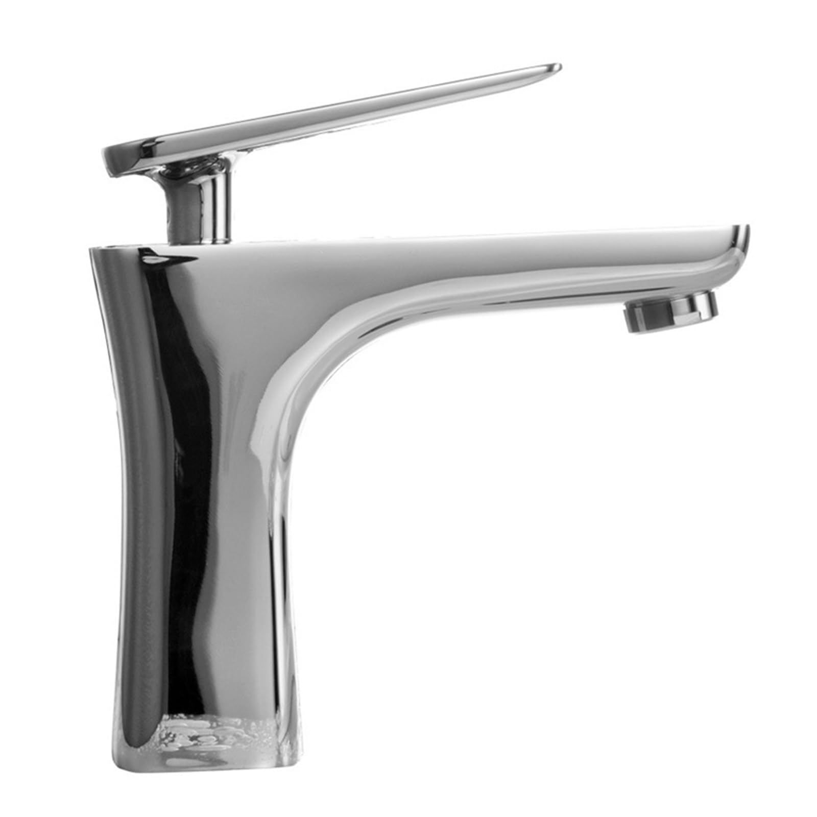 1 Hole Bathroom Sink Faucet - Single-Hole Deck Mount All Copper Hot & Cold Water Basin Faucet for Bathroom Vanity, Powder Room, and Guest Bathroom