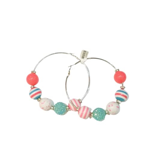 Cotton Candy Bubblegum Hoop Earrings for Women - Sweet & Fun Dangle Earrings for Parties, Festivals & Everyday Wear