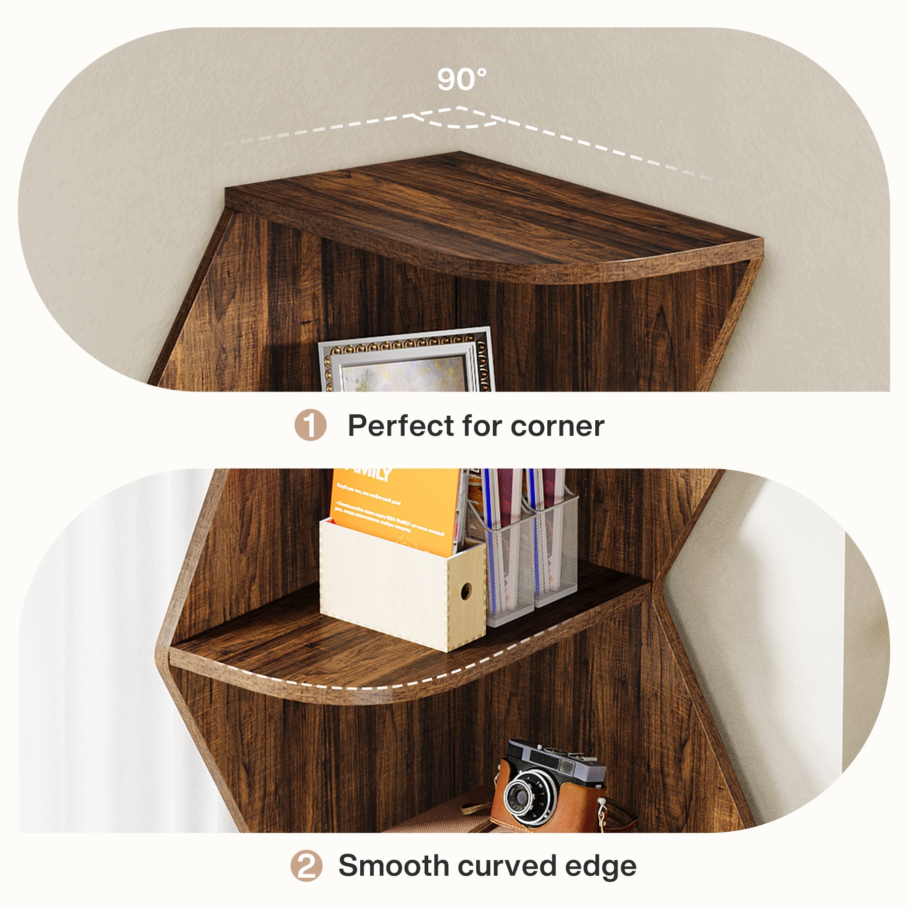 5 Tier Corner Shelf, 71.5