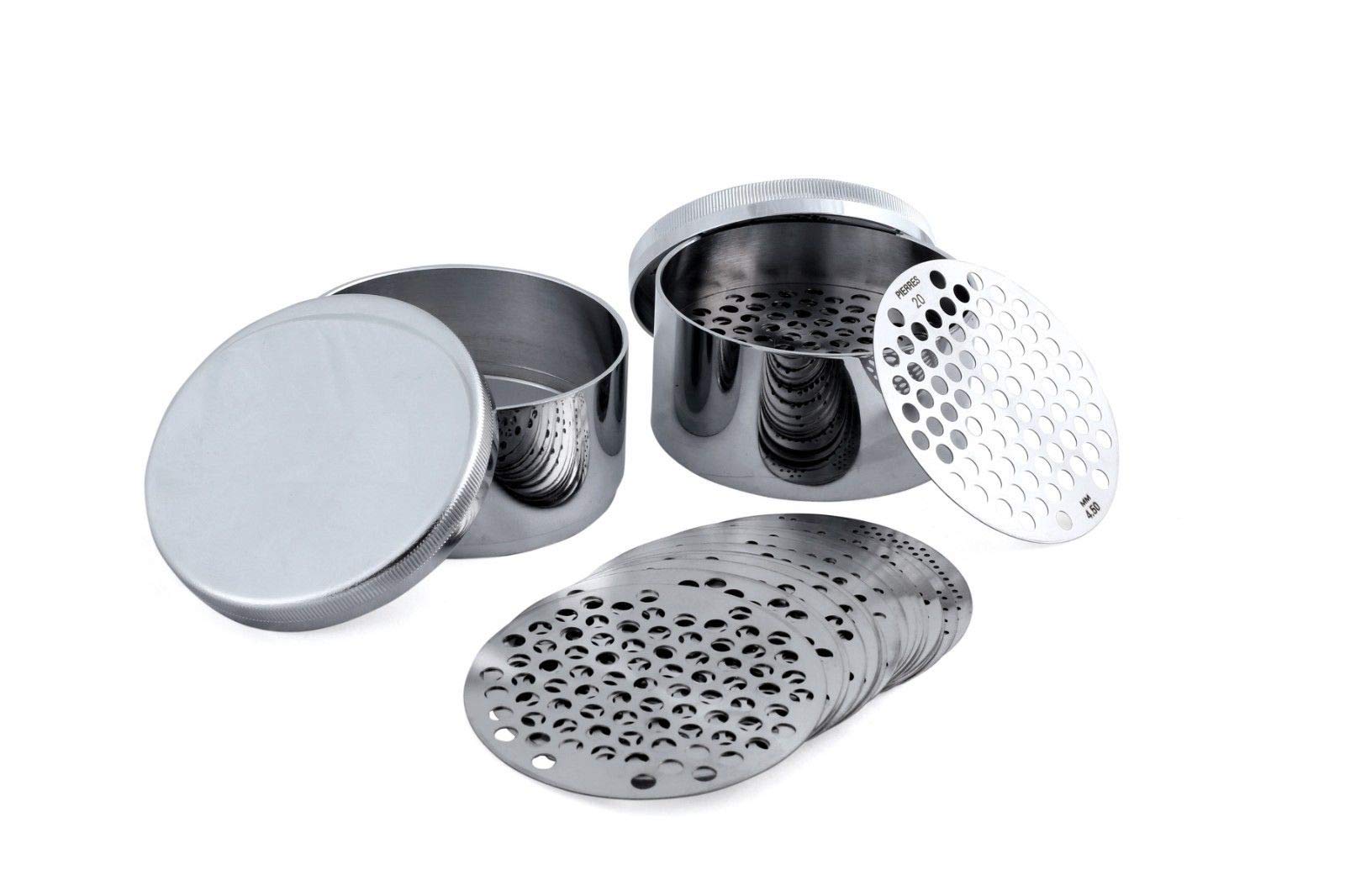 XCLUSIVE Diamond Sieve Set - 47mm with 42 Plates for Precise Gemstone Measurement | Jewelry Making Tool for Sorting & Grading Diamonds & Gemstones | Perfect for Jewelers, Gemologists & Hobbyists
