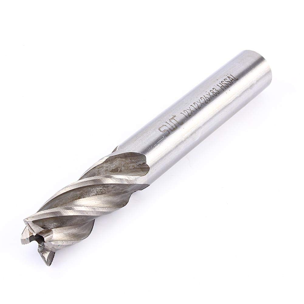 4-Flute HSS End Mill Bits Set (4mm-12mm) - CNC Straight Shank Drill Bits for Metal Cutting - High Speed Steel Milling Cutter Tools for Aluminum, Steel & Wood - Perfect for CNC Machines, Lathes & DIY Projects