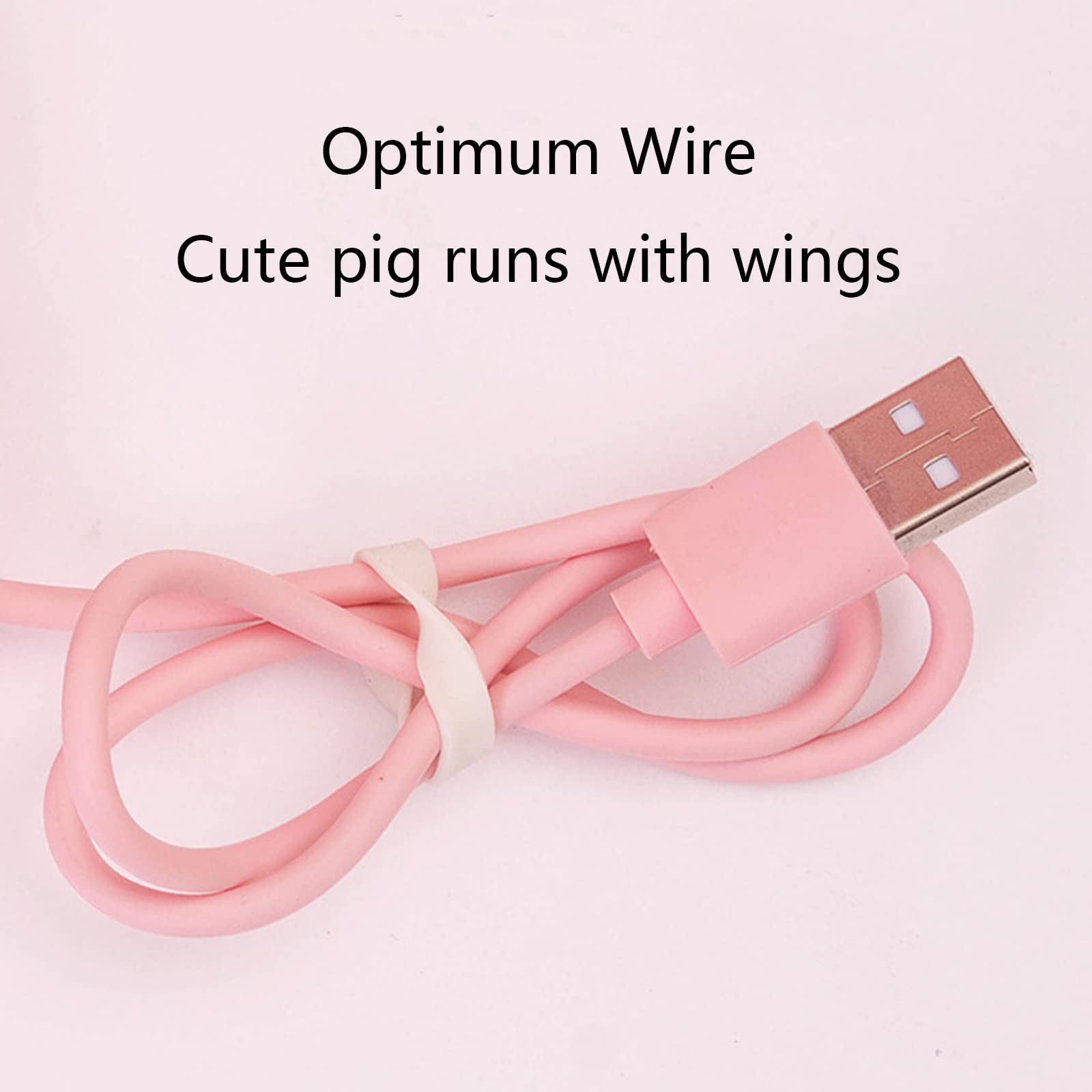 YIGZYCN 3-Port USB 2.0 Hub Splitter - Pink Pig Cartoon Design for Laptop, Computer, PC - Connect Keyboard, Mouse & More - Portable USB Extender Adapter for Home, Office & Travel Use