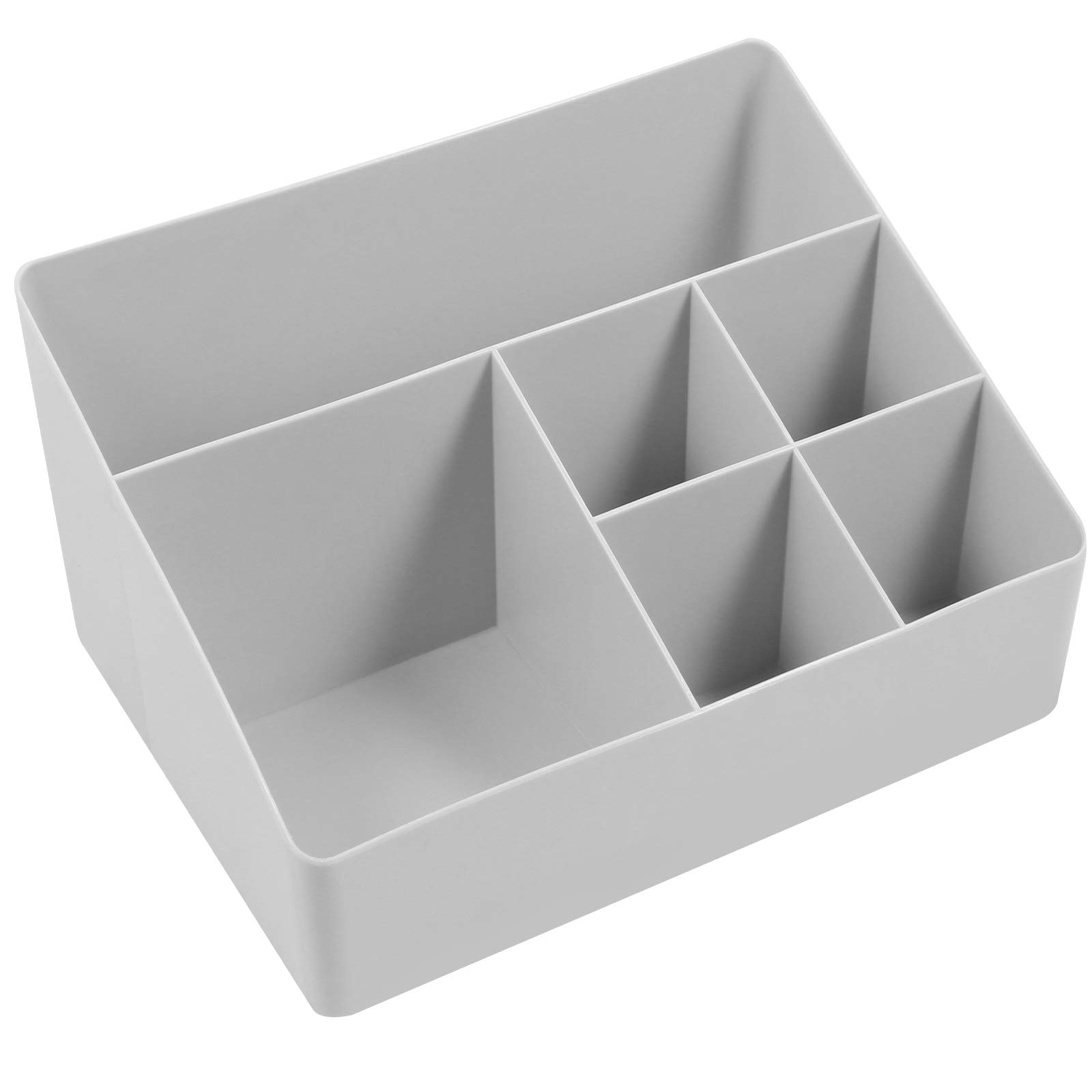 Cabilock 1-Piece Cosmetic Storage Box - Desktop Organizer with Dividers for Makeup, Tea Bags, Pens & Office Supplies | Vanity Tray & Desk Side Holder for Home & Office Organization (PP Material)