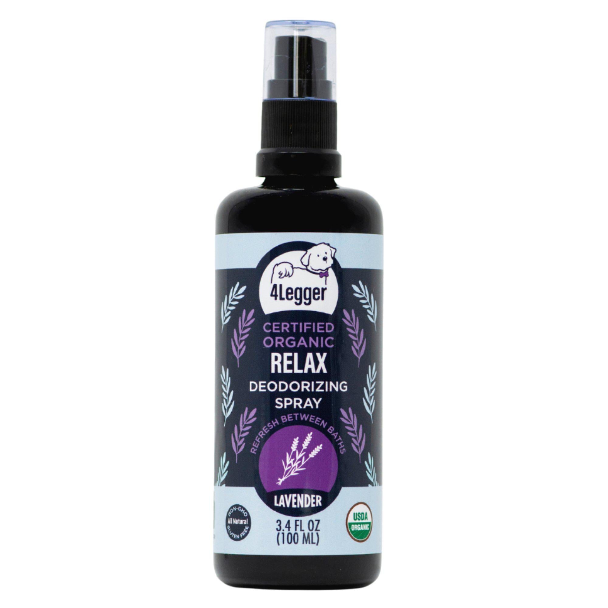 USDA Certified Organic Lavender Deodorizing Spray - Natural Relaxing & Odor Eliminator for Home, Car, Gym & Travel