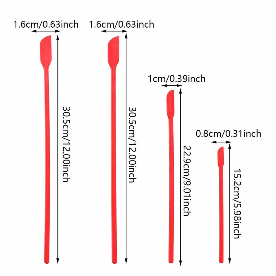TGOPIT Silicone Spatula Set - Mini Makeup & Kitchen Scraper for Bottles, Jars & Lotion - Thin Rubber Spatula for Women & Girls - Perfect for Beauty Products, Cosmetics & Food Containers - Great for Travel, Home & Salon Use