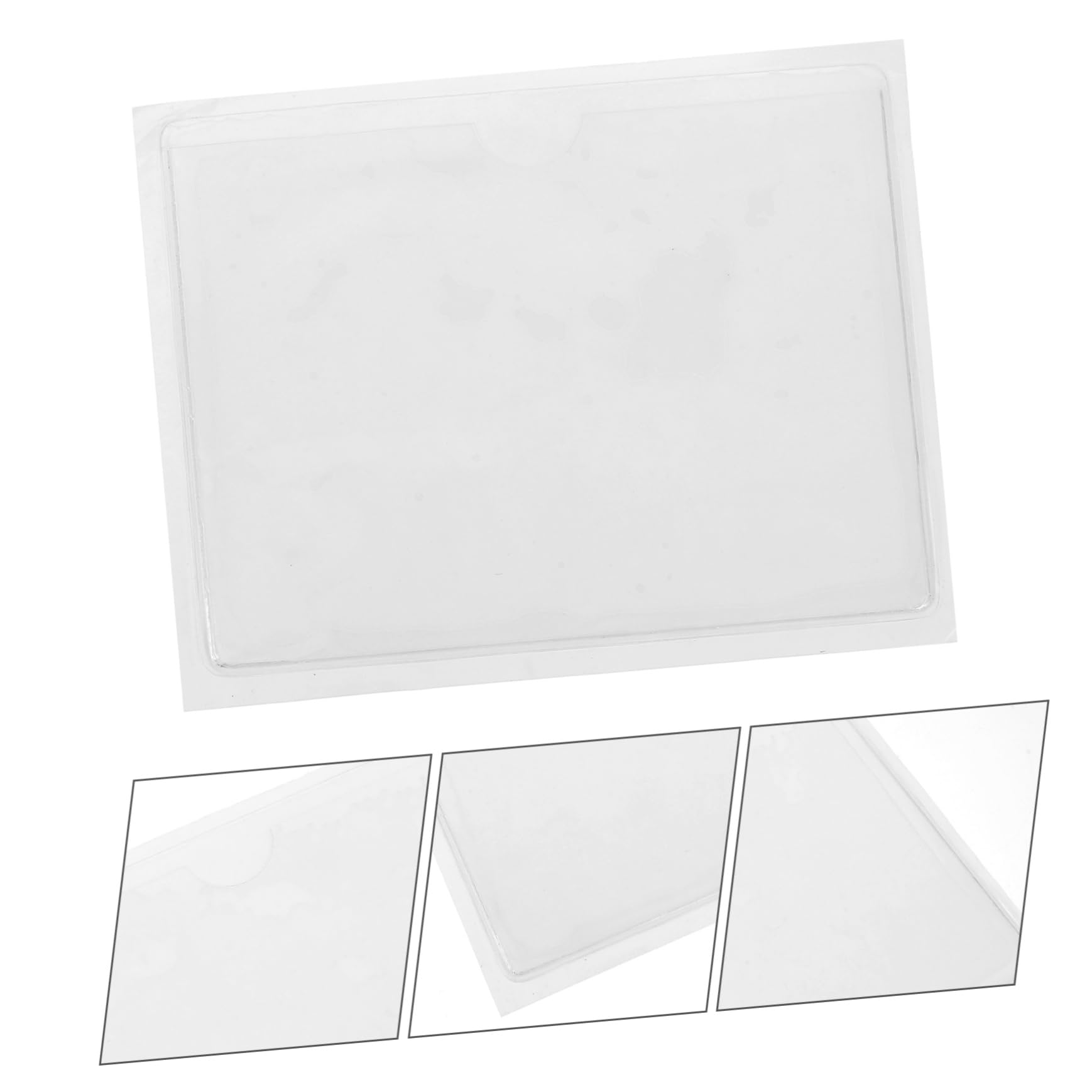 VICASKY 12-Pack Transparent Adhesive Document Holders - Windshield Card Organizer, Vinyl Placard Holder, PVC Tag Sleeves for Car, Office & Home Organization