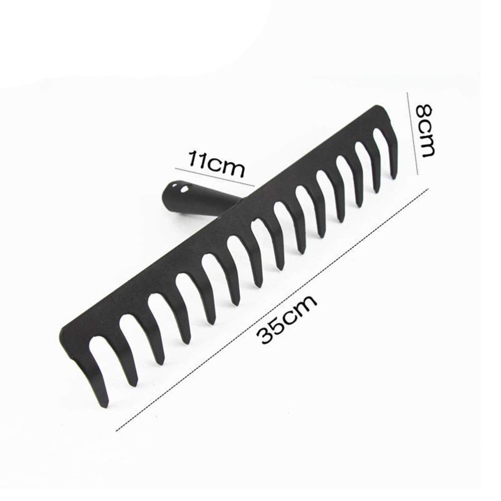 **Heavy Duty Garden Rake - 16-Inch Steel Bow Rake for Leaf Cleaning, Lawn Leveling & Landscaping - Durable Welded Head with Sturdy Teeth - Perfect for Yard Work, Gardening & Outdoor Maintenance**