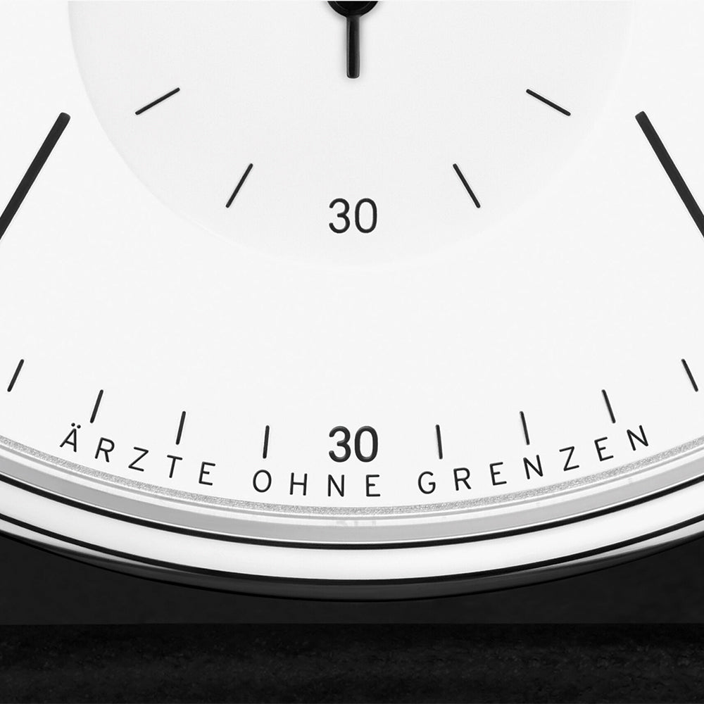 Ludwig Neomatik 39mm White Dial Watch with Strap – Perfect for Doctors Without Borders & Professional Use