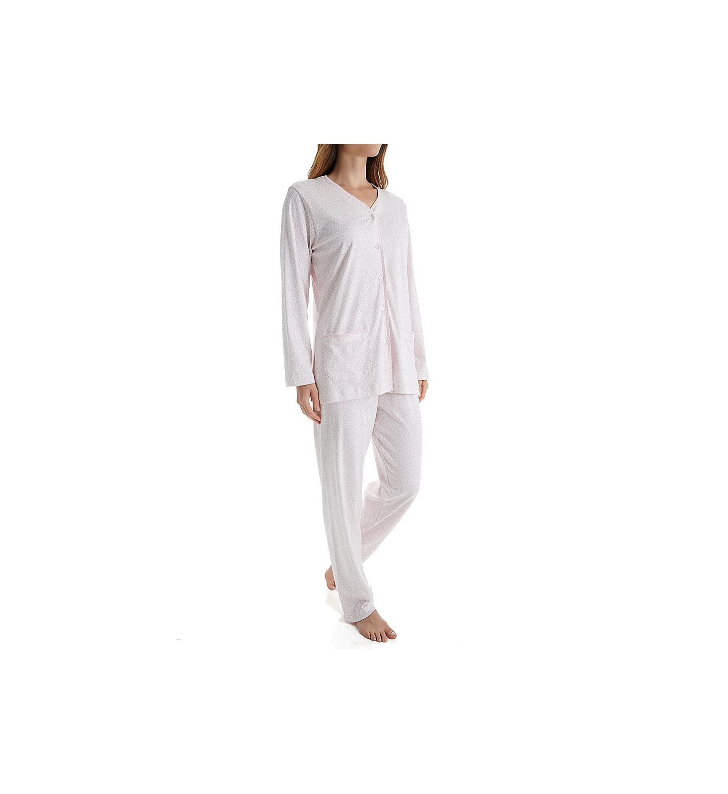Women's Butterknits Leopard Print Long Sleeve Pajama Set - Soft & Cozy Sleepwear for Winter Nights, Lounge Wear, Gift for Her