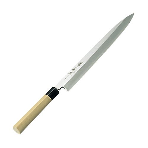 Premium Japanese Yanagiba Knife 27cm - High-Carbon Nippon Steel by Kanematsu - Perfect for Sashimi & Sushi Preparation - Ideal for Professional Chefs & Home Cooking