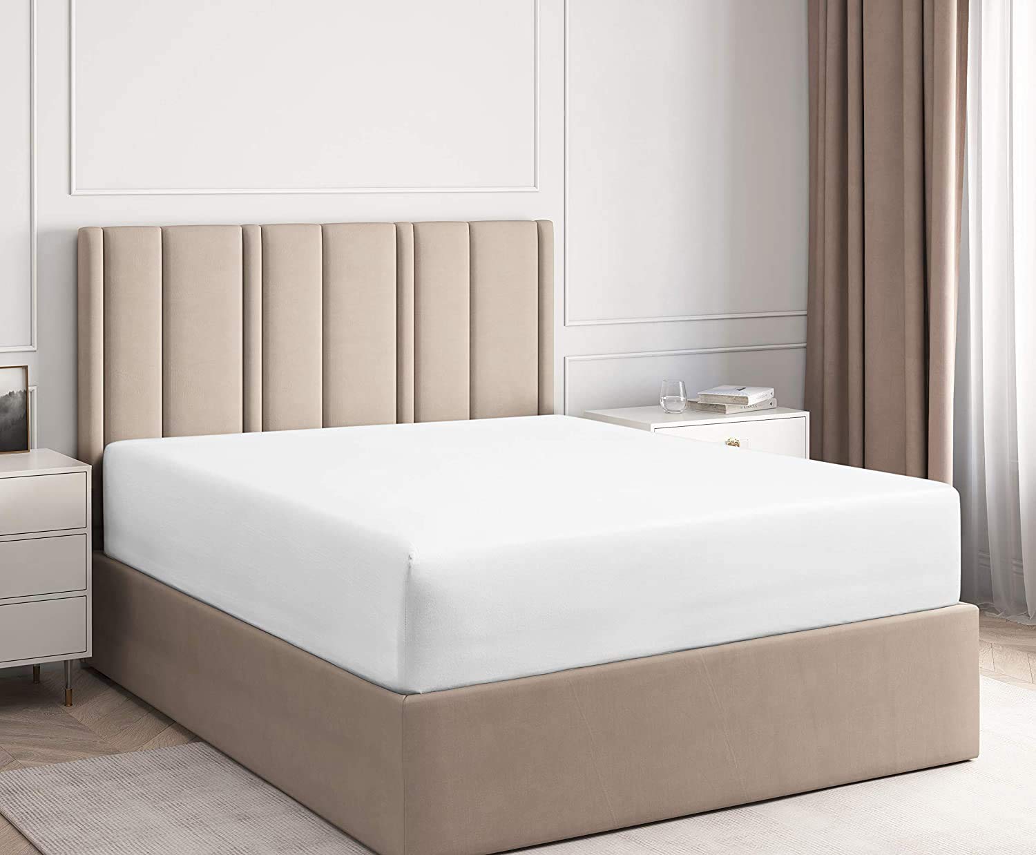 Premium 100% Cotton Queen Size Fitted Sheet - 18