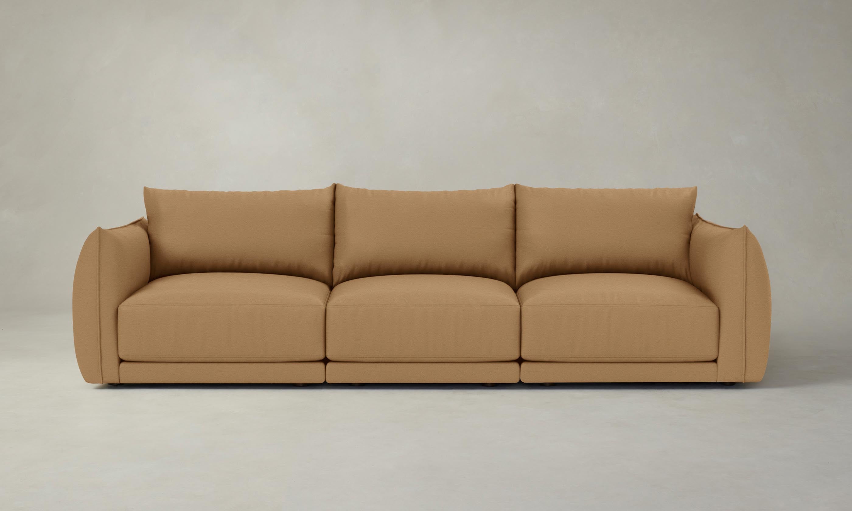 The Jones Modular Sofa - Pebbled Leather in Latte Brown | Modern Sectional Couch for Living Room, Lounge & Office | Durable & Stylish Home Furniture