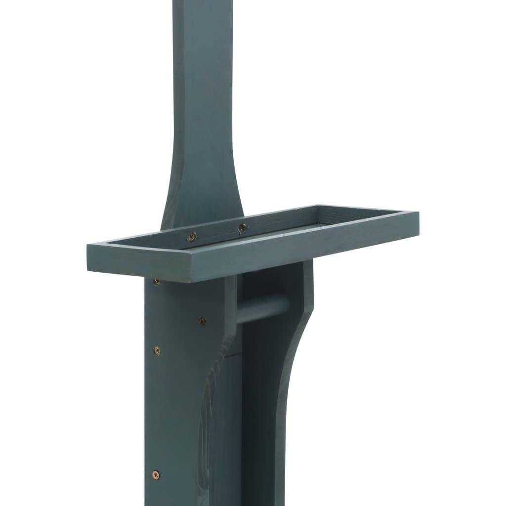 Premium Anthracite Wooden Garden Shower - Outdoor Bathing Solution for Patio, Backyard & Poolside Relaxation