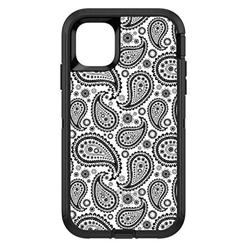 Black & White Paisley On Black Case