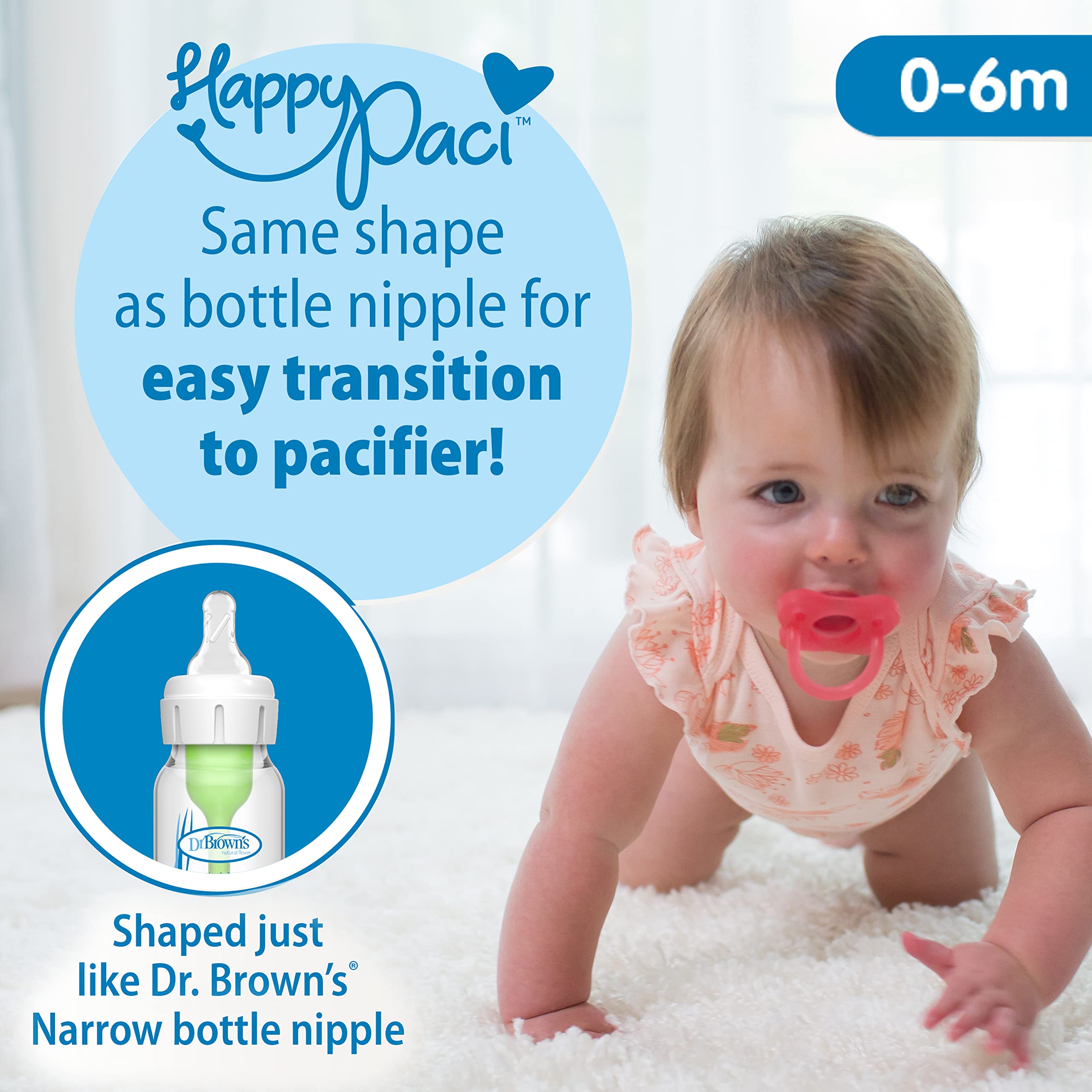 Dr. Brown's Options+ Slow Flow Anti-Colic Baby Bottle Set - BPA-Free Newborn Feeding Bottles with Gift Box | Pink | Perfect for Breastfed Babies & Reducing Gas & Colic