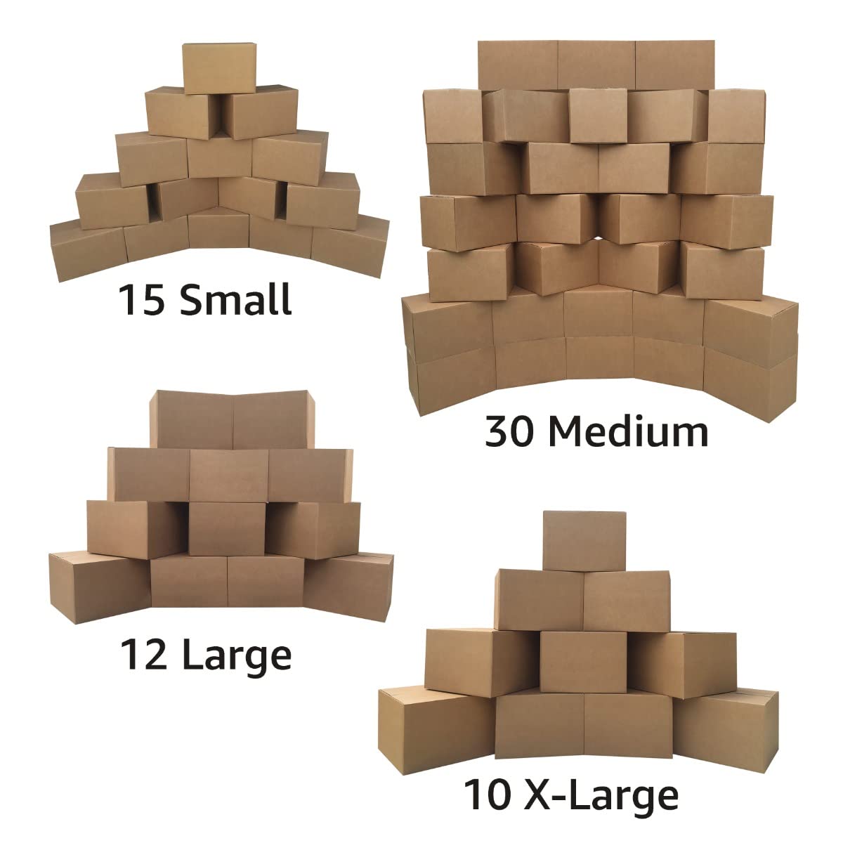 6 Room Economy Moving Kit - 82 Pack Moving Boxes with Essential Supplies for Home & Office Relocation | Perfect for Packing, Storage & Moving Day