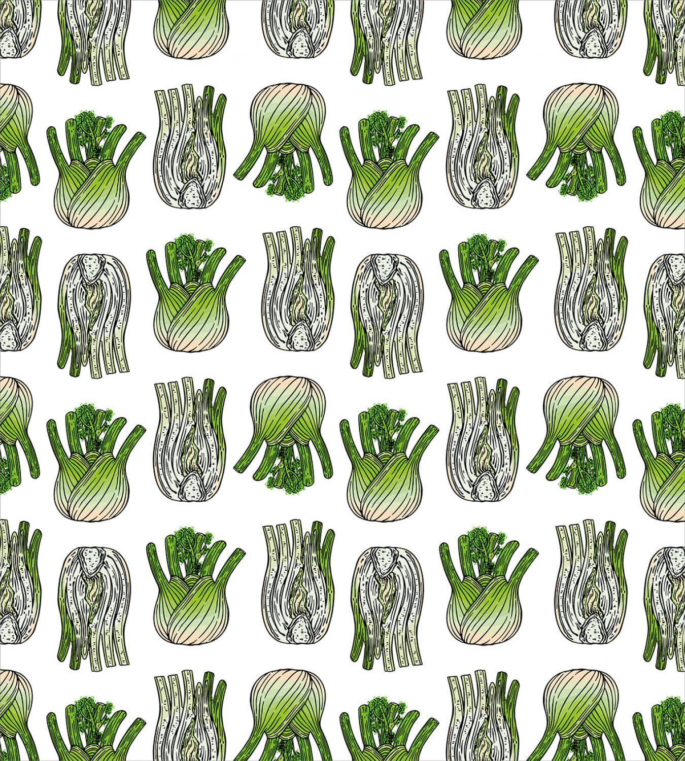 Ambesonne Vegetable Duvet Cover Set - 2 Pack California King Size, White & Lime Green Striped Cooking Theme with Halved Veggies Design, Includes 2 Duvet Covers & 4 Pillowcases | Perfect for Modern Kitchens, Farmhouse Bedrooms & Food Lover's Home Decor