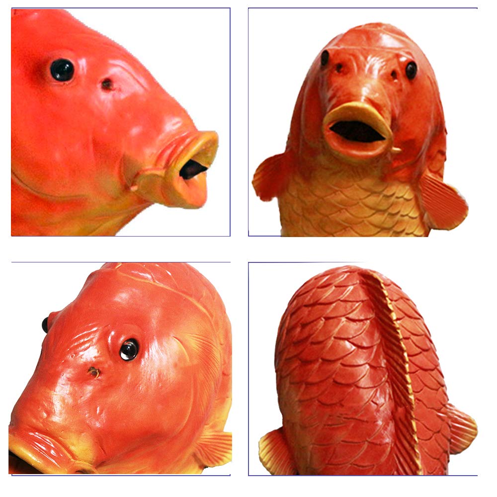 Latex Full Head Aquatic Animal Masks - Gold Fish, Dolphin, Penguin, Clown Fish Costume for Halloween, Cosplay & Themed Parties - Perfect for Underwater Adventures, Pool Parties & Costume Events