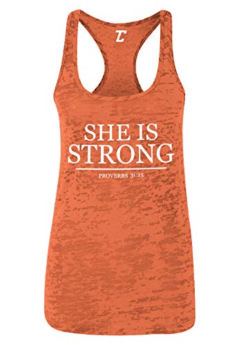 She is Strong - Women's Workout Tank Top | Motivational Gym & Exercise Racerback Shirt for Fitness & Yoga | Perfect for Running, Training & Active Lifestyle